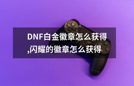 DNF白金徽章怎么获得,闪耀的徽章怎么获得-第1张-游戏-拼搏