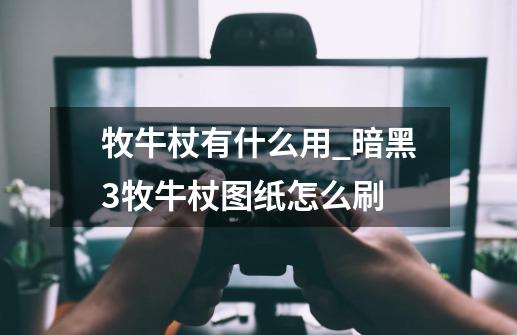 牧牛杖有什么用_暗黑3牧牛杖图纸怎么刷-第1张-游戏-拼搏