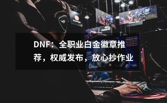 DNF：全职业白金徽章推荐，权威发布，放心抄作业-第1张-游戏-拼搏