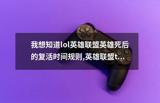 我想知道lol英雄联盟英雄死后的复活时间规则?,英雄联盟top100-第1张-游戏-拼搏