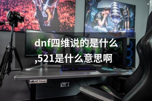 dnf四维说的是什么?,521是什么意思啊?-第1张-游戏-拼搏