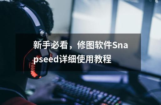 新手必看，修图软件Snapseed详细使用教程-第1张-游戏-拼搏