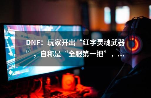 DNF：玩家开出“红字灵魂武器”，自称是“全服第一把”，如何评价？_dnf灵魂武器袖珍罐-第1张-游戏-拼搏