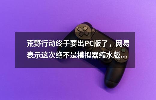 荒野行动终于要出PC版了，网易表示这次绝不是模拟器缩水版，你信吗-第1张-游戏-拼搏