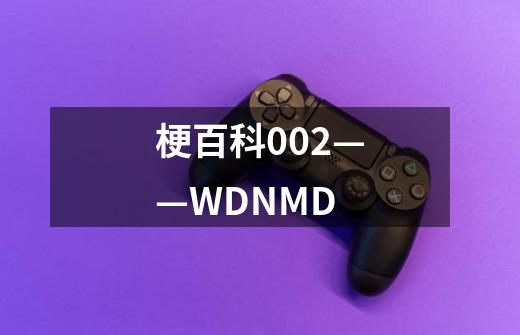 梗百科002——WDNMD-第1张-游戏-拼搏