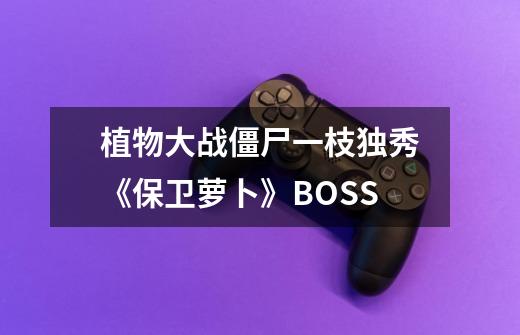 植物大战僵尸一枝独秀《保卫萝卜》BOSS-第1张-游戏-拼搏