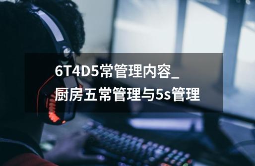 6T4D5常管理内容_厨房五常管理与5s管理-第1张-游戏-拼搏