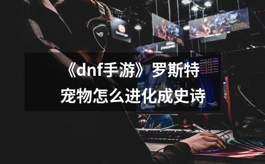 《dnf手游》罗斯特宠物怎么进化成史诗-第1张-游戏-拼搏